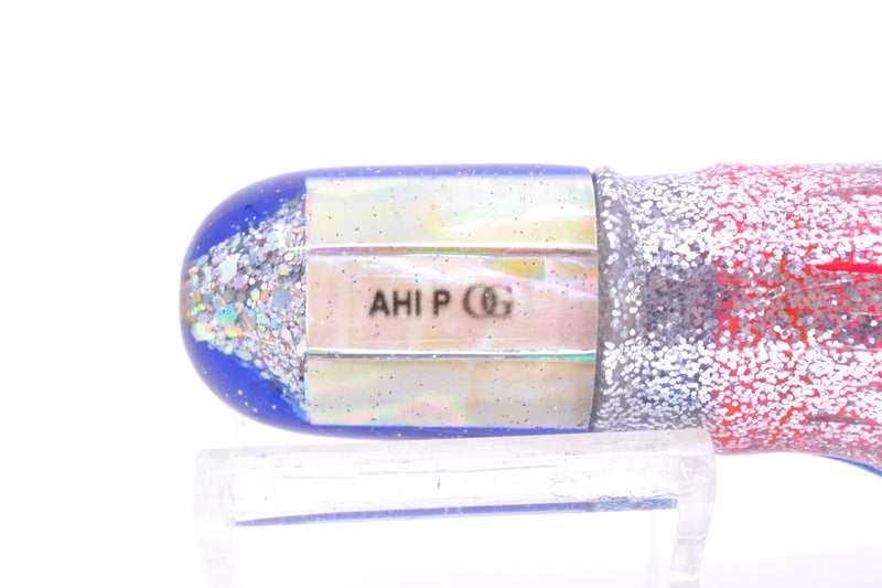 Marlin Magic White Awabi Blue Back Ahi Pussy Bullet 7" 4oz Skirted Blue Aurora/Pink