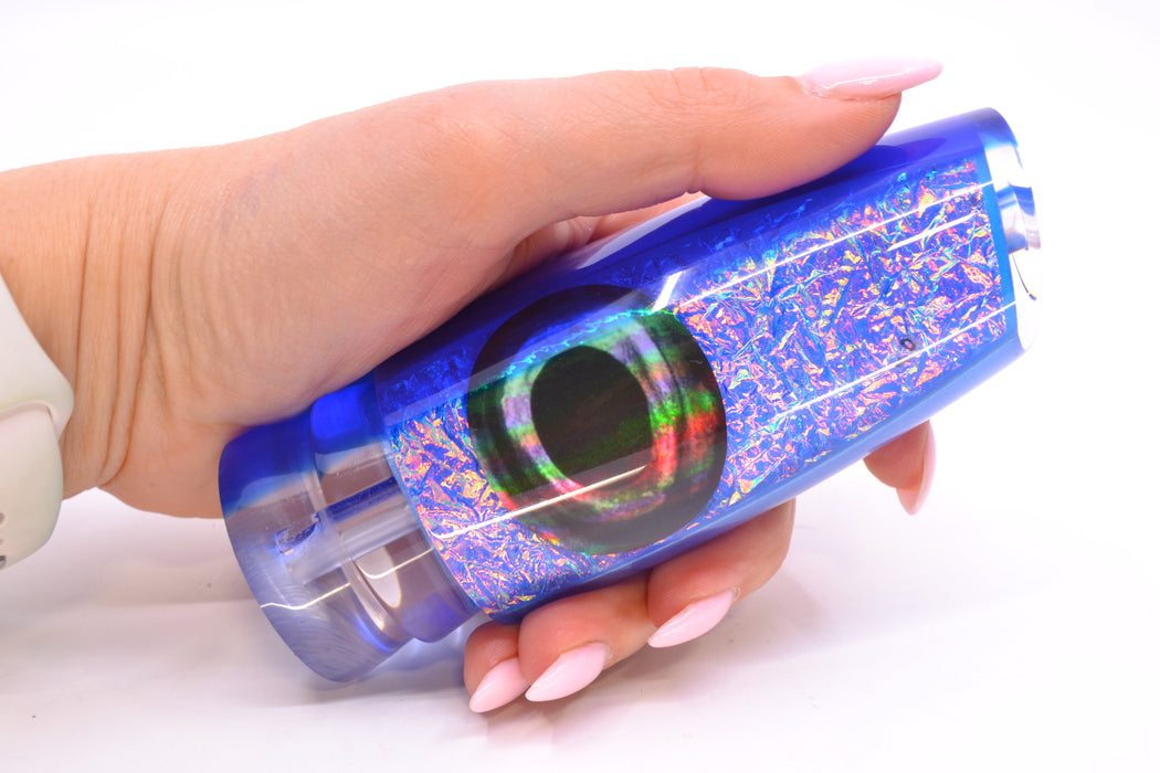 Moyes Lures Blue-Pink Dichro Blue Back Taxi Eyes Large Plunger 14" 8.2oz