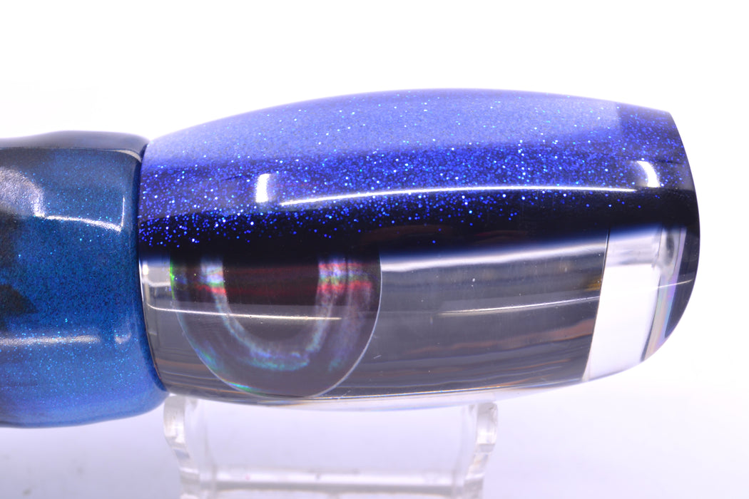 Moyes Lures Clear Mirrored Blue-Black Back Large Argus 14" 8.5oz FT Vinyl Blue Tiger