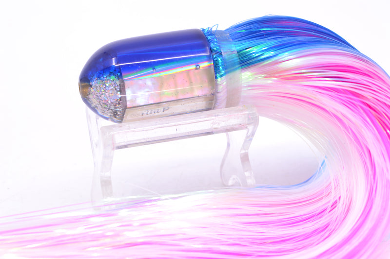 Marlin Magic White Awabi Blue Back Ahi Pussy Bullet 7" 3.2oz Strobez Blue-White/Pink