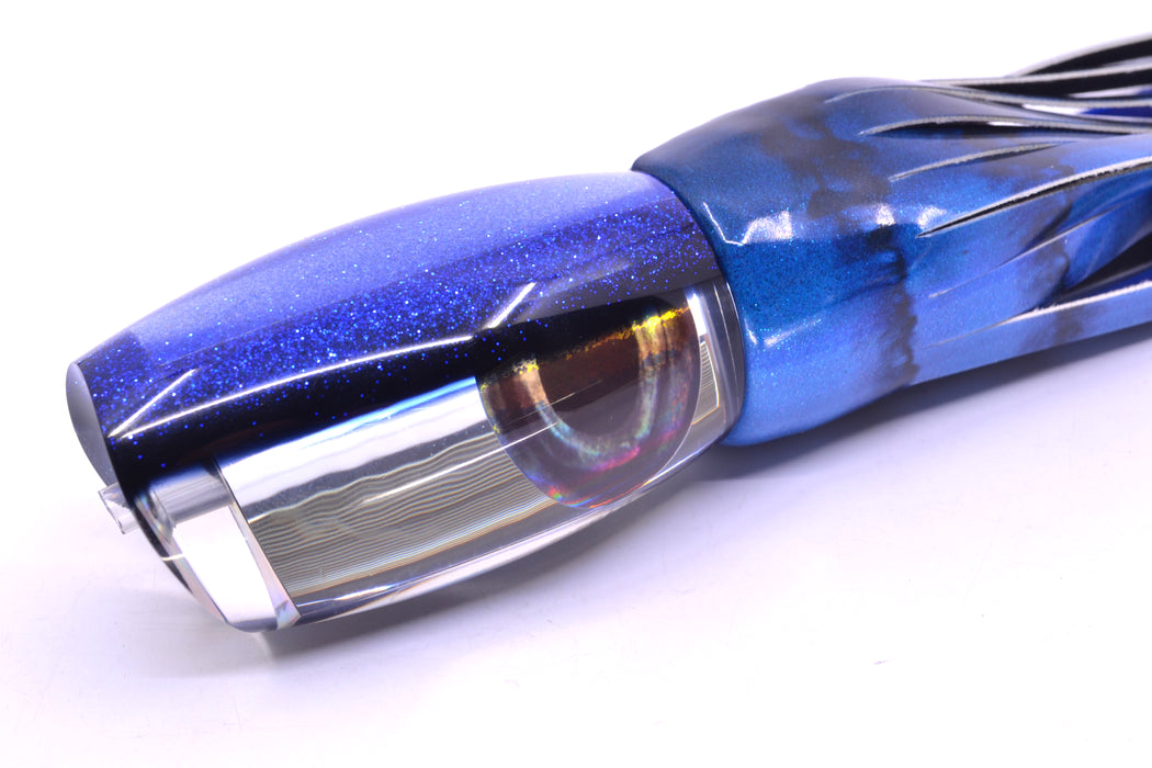 Moyes Lures Clear Mirrored Blue-Black Back Large Argus 14" 8.5oz FT Vinyl Blue Tiger