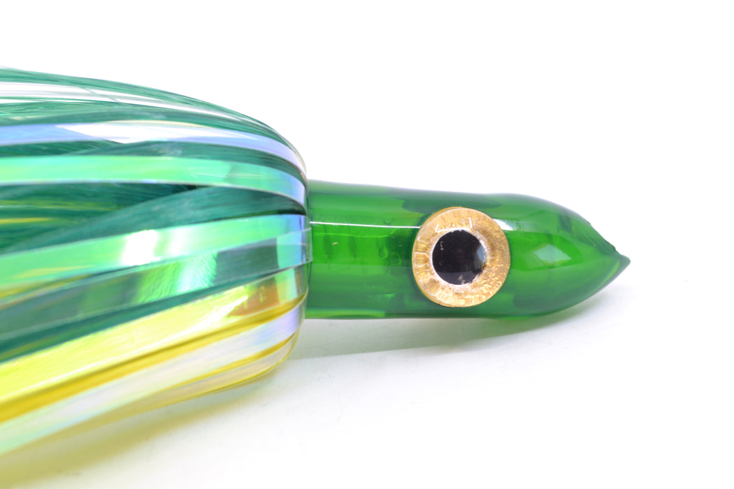 Iland Lures Flasher Series Green-Yellow Hair Green Head Jr. Dredge Ilander 6.5" 1oz DJR452F-GR/YL