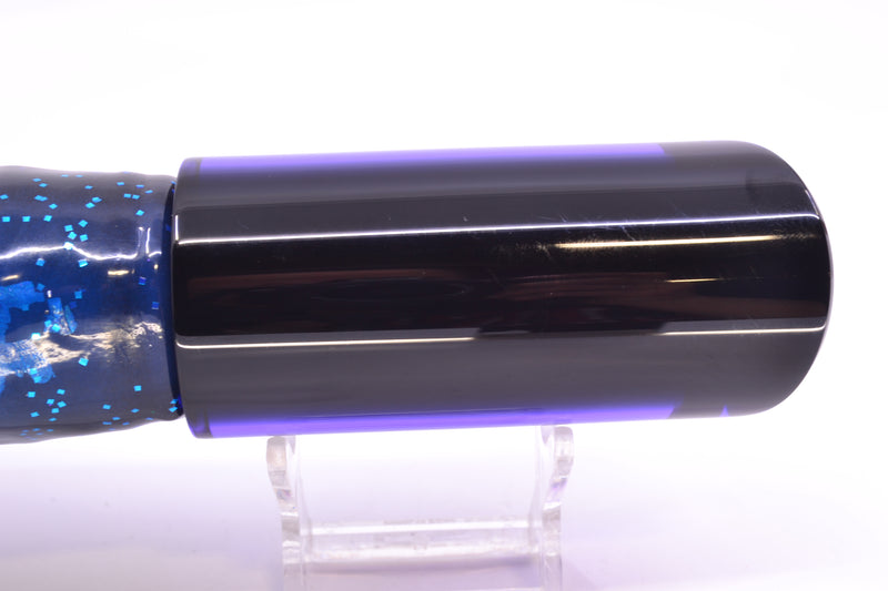 Moyes Lures Purple Mirrored Black Back Taxi Eyes Large Pipe Bomb 14" 12.3oz Skirted