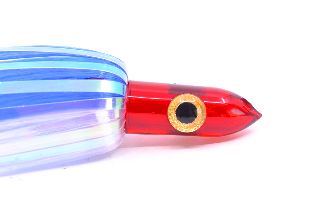 Iland Lures Flasher Series Blue-Crystal Hair Red Head Jr. Dredge Ilander 6.5" 1oz DJR453F-BL/CY