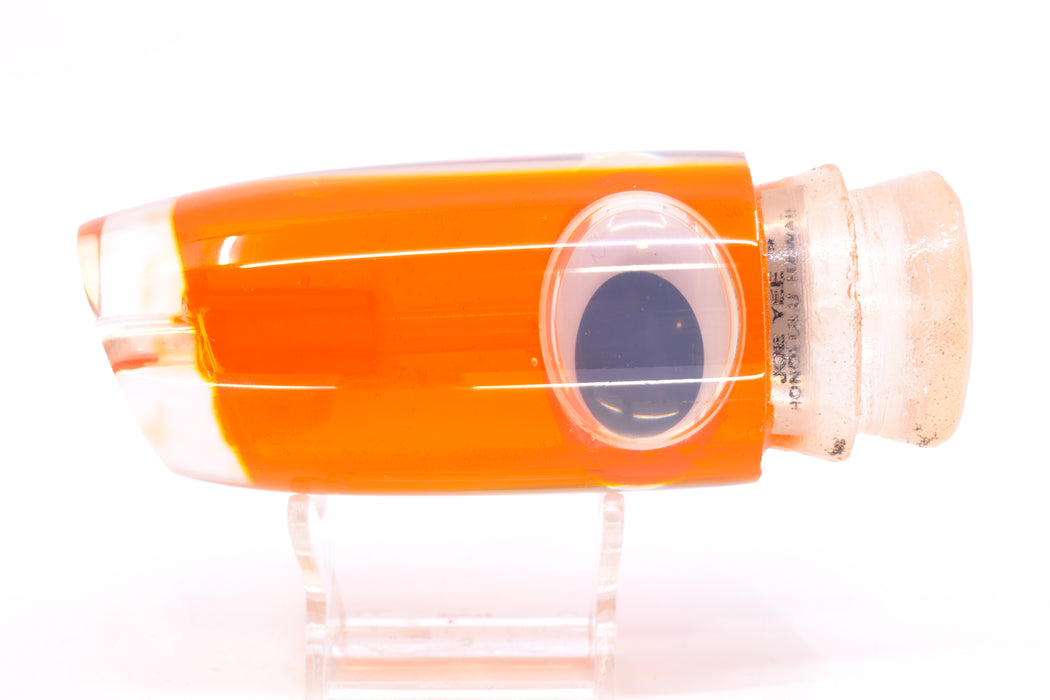 Joe Yee Transparent Orange Teddy Bear Eyes Super Plunger 14" 7.4oz New Pre-Owned