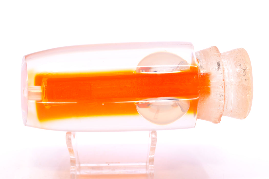 Joe Yee Transparent Orange Teddy Bear Eyes Super Plunger 14" 7.4oz New Pre-Owned