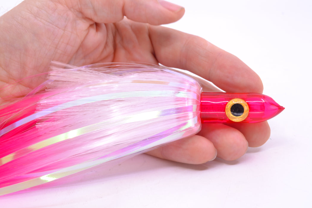 Iland Lures Flasher Series Crystal-Pink Hair Pink Head Jr. Dredge Ilander 6.5" 1oz DJR454F-PKC