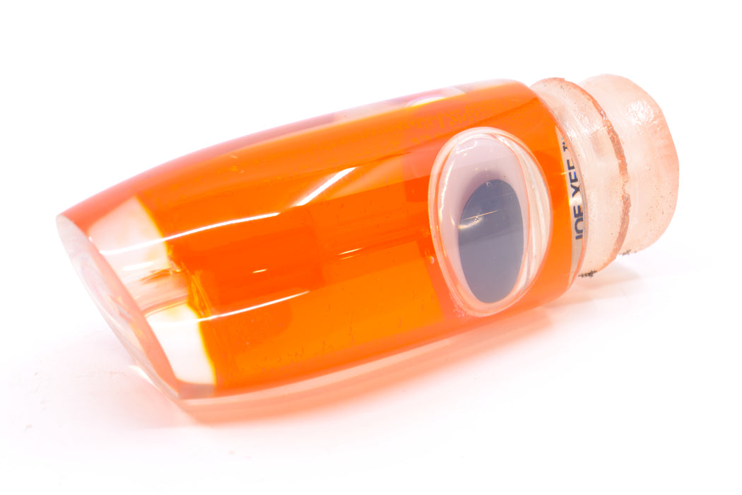 Joe Yee Transparent Orange Teddy Bear Eyes Super Plunger 14" 7.4oz New Pre-Owned