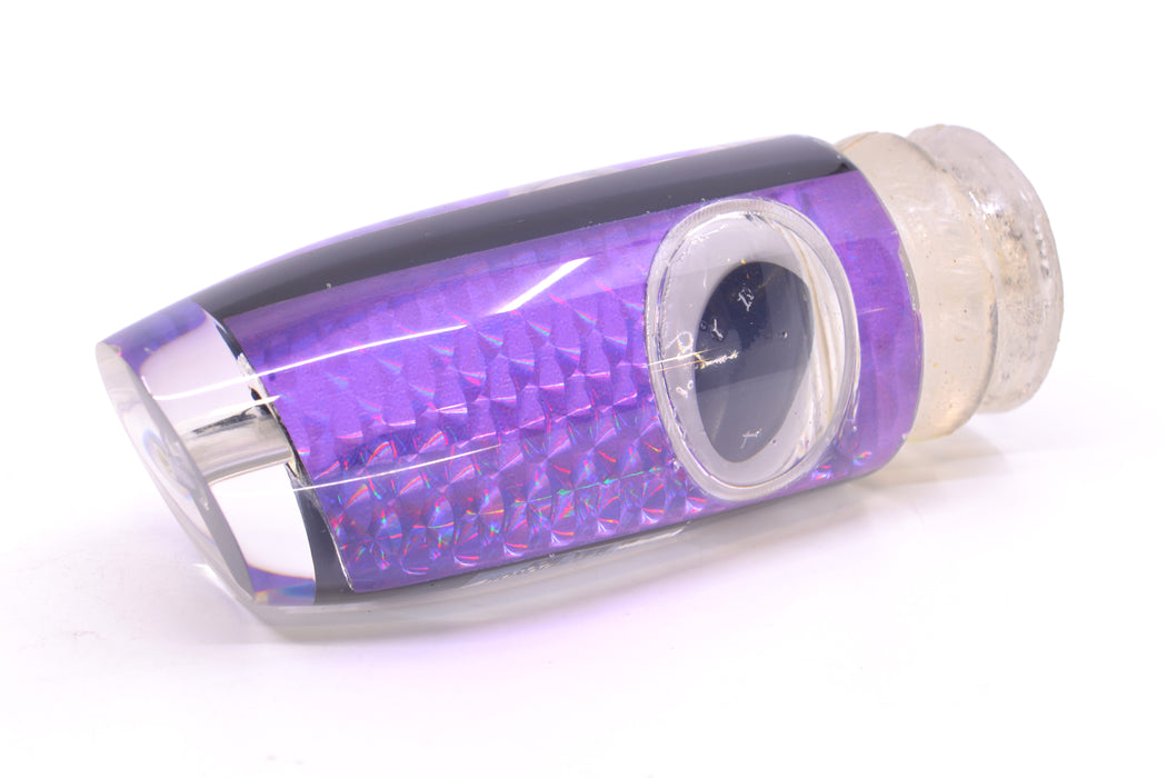 Joe Yee Purple Rainbow Scale Teddy Bear Eyes Super Plunger 14" 7oz New Pre-Owned