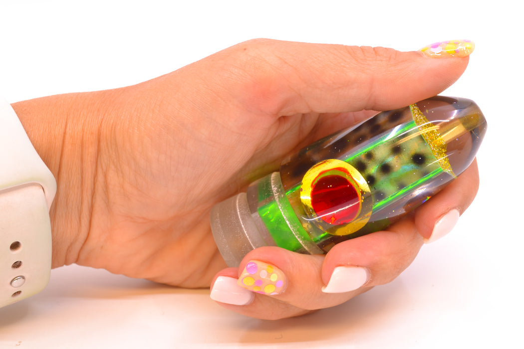 Ganku Lures Green Rainbow "Tiger Cowrie" Short Bullet 9" 5.2oz GZE