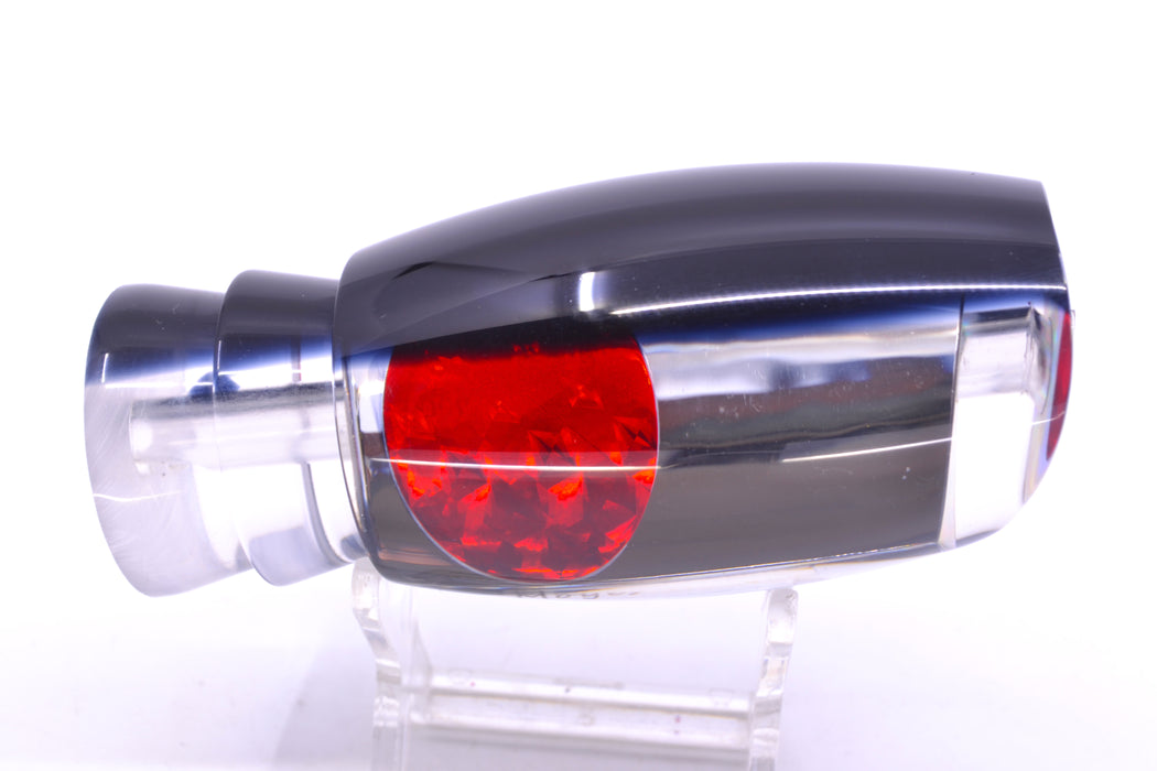 Moyes Lures Clear Mirrored Black Back Red Eyes Large Argus 14" 6.5oz