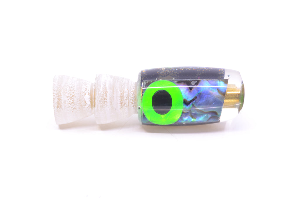 Coggin Lures Blue-Purple Abalone Black-Green Eyes Tado Lo'ihi Peanut Scoop 4.5" 0.3oz GZE