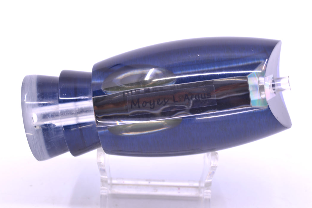 Moyes Lures Clear Mirrored Blue-Black Back Taxi Eyes Large Argus 14" 6.5oz