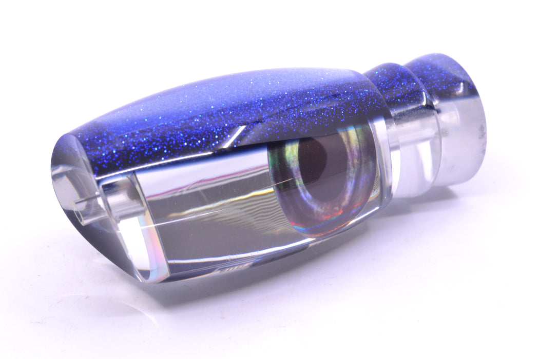 Moyes Lures Clear Mirrored Blue-Black Back Taxi Eyes Large Argus 14" 6.5oz