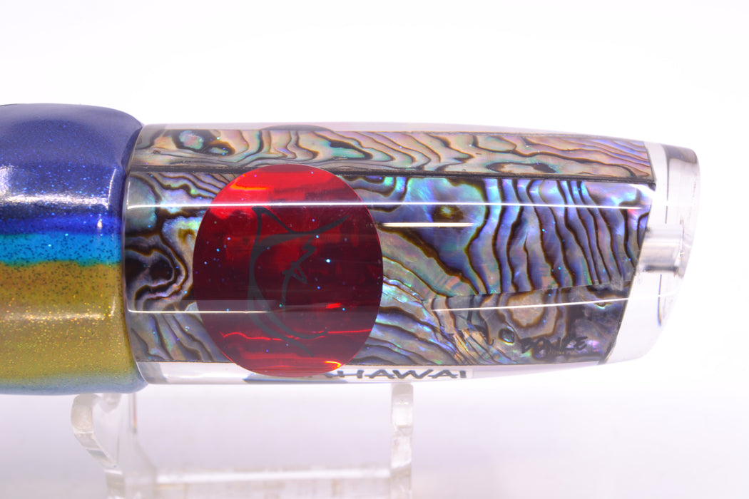 Bonze Lures Paua Shell Red Eyes Kahawai 12" 8.8oz Fire Tailz Vinyl Yellowfin Tuna