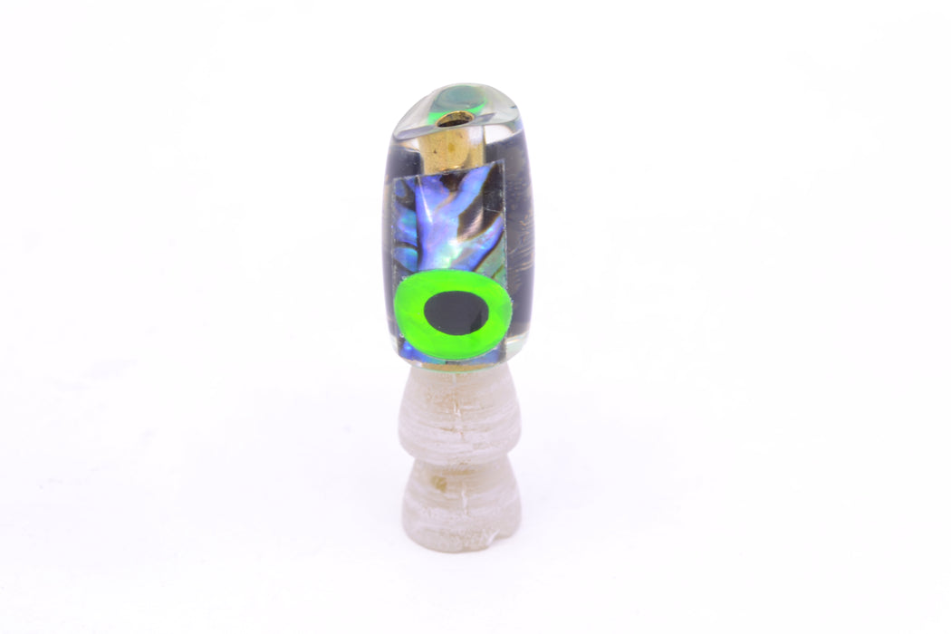 Coggin Lures Blue-Purple Abalone Black-Green Eyes Tado Lo'ihi Peanut Scoop 4.5" 0.3oz GZE