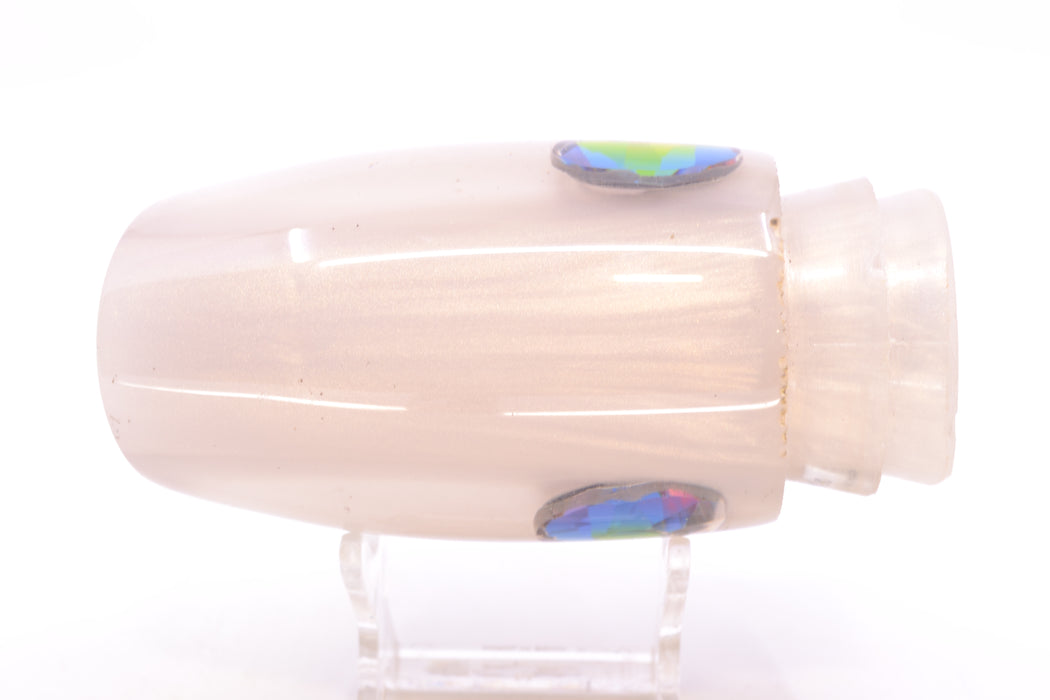 Joe Yee White Pearl Jewel Eyes Popo 14" 9oz New Pre-Owned