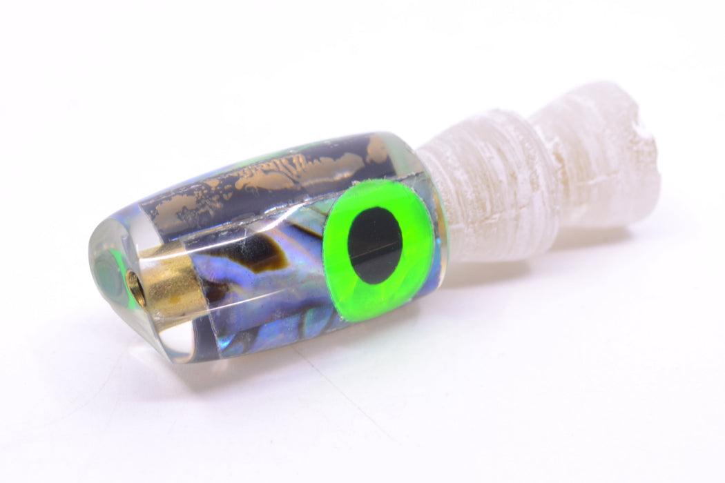 Coggin Lures Blue-Purple Abalone Black-Green Eyes Tado Lo'ihi Peanut Scoop 4.5" 0.3oz GZE