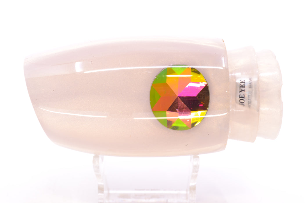 Joe Yee White Pearl Jewel Eyes Popo 14" 9oz New Pre-Owned