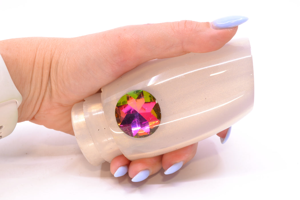 Joe Yee White Pearl Jewel Eyes Popo 14" 9oz New Pre-Owned