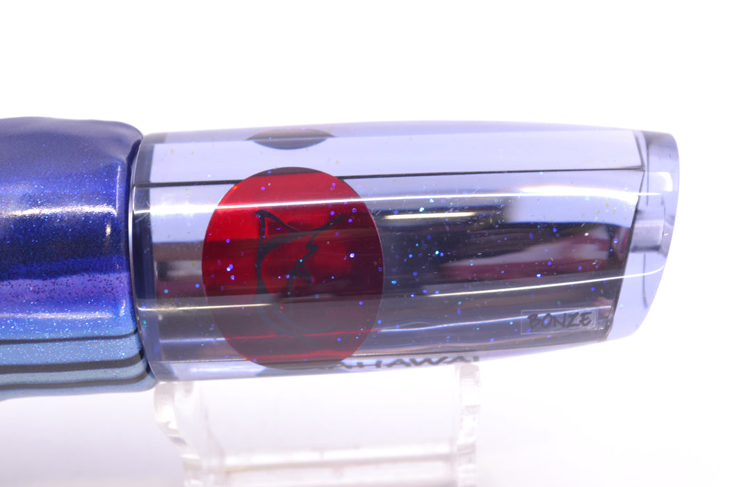 Bonze Lures Smoke Mirrored Red Eyes Kahawai 12" 8.8oz Fire Tailz Vinyl Skipjack
