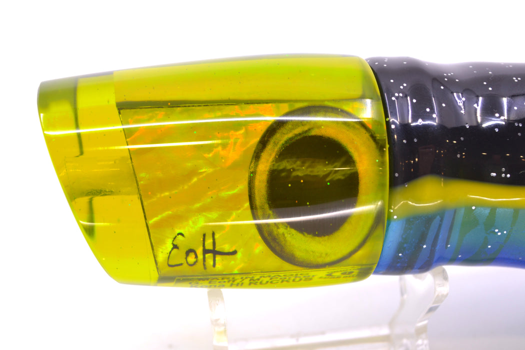 Marlin Magic Green/Gold Awabi Taxi Eyes Ruckus 12" 11oz Skirted Black-Yellow Stripe-Blue