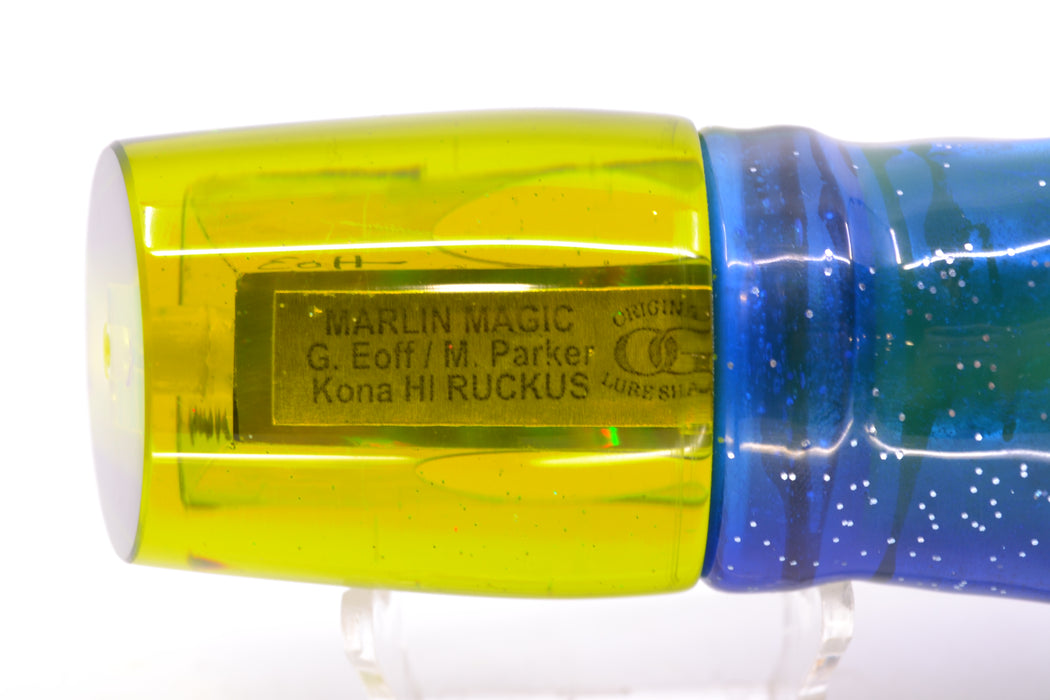 Marlin Magic Green/Gold Awabi Taxi Eyes Ruckus 12" 11oz Skirted Black-Yellow Stripe-Blue