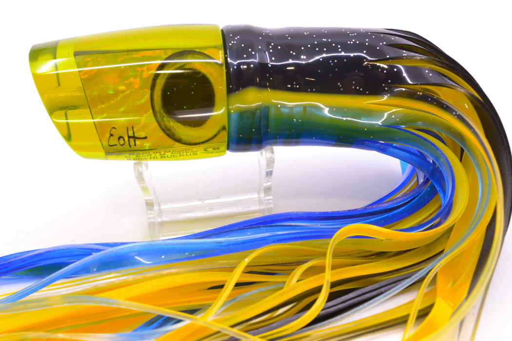 Marlin Magic Green/Gold Awabi Taxi Eyes Ruckus 12" 11oz Skirted Black-Yellow Stripe-Blue