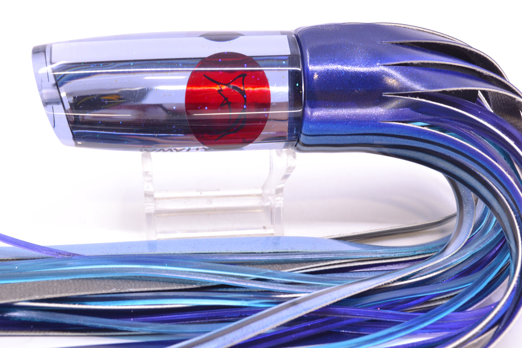 Bonze Lures Smoke Mirrored Red Eyes Kahawai 12" 8.8oz Fire Tailz Vinyl Skipjack