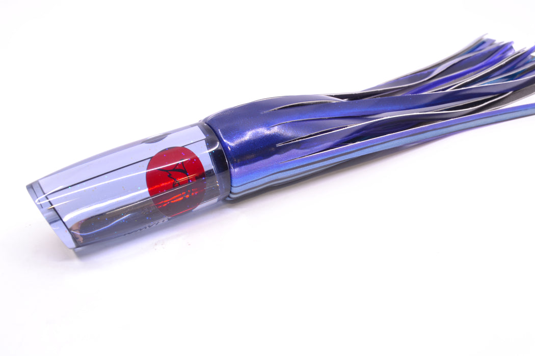 Bonze Lures Smoke Mirrored Red Eyes Kahawai 12" 8.8oz Fire Tailz Vinyl Skipjack
