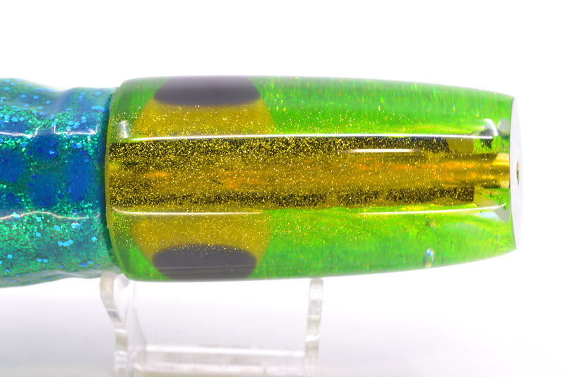 Coggin Lures Ice Blue-Akule Dichro Green Back Copycat Plunger 14" 12oz Skirted