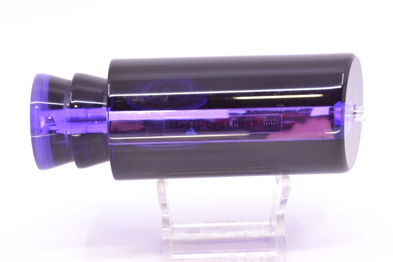 Moyes Lures Purple Mirrored Black Back Taxi Eyes Large Pipe Bomb 14" 8.5oz
