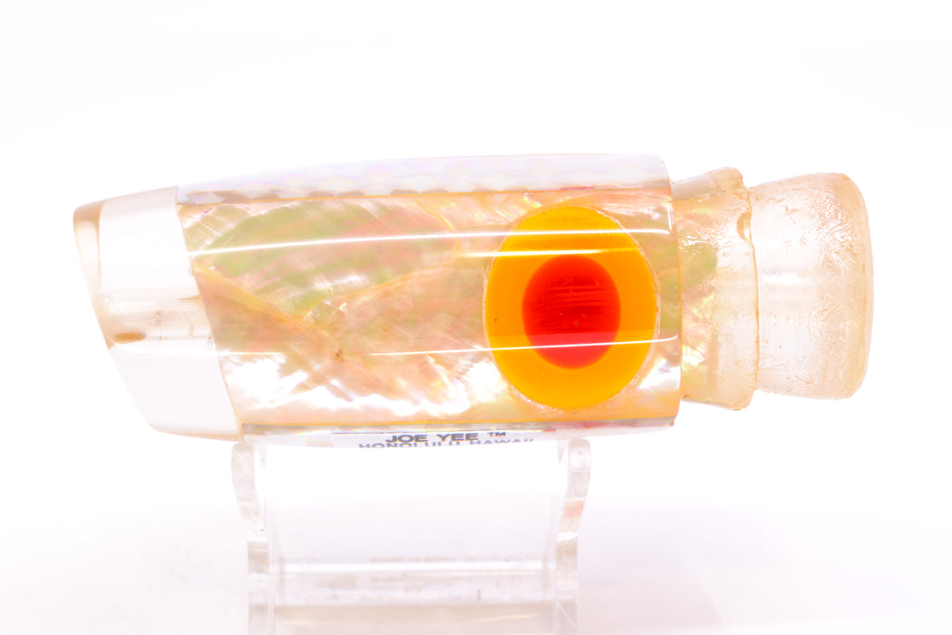 Joe Yee White Angel Wing MOP Red-Yellow Eyes Medium Plunger 12" 4.5oz New Pre-Owned