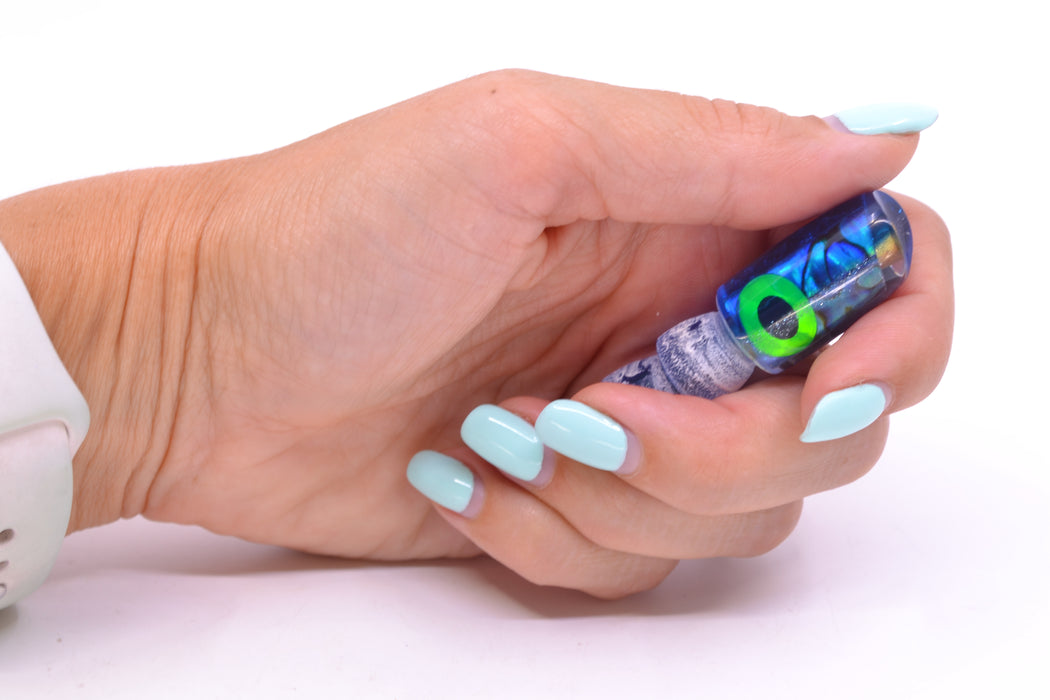 Coggin Lures Abalone Blue-Silver Glitter Back Tado Lo'ihi Peanut Scoop 4.5" 0.3oz GZE