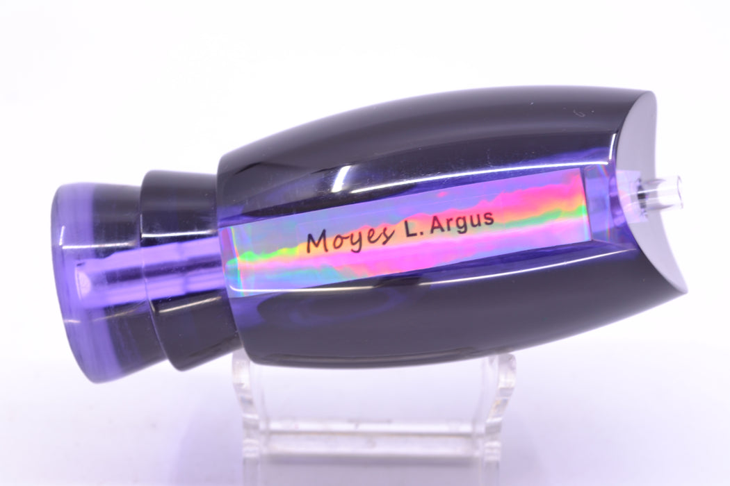 Moyes Lures Purple Awabi Black Back Taxi Eyes Large Argus 14" 6.5oz