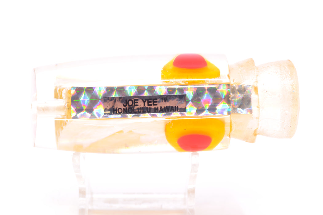 Joe Yee White Angel Wing MOP Red-Yellow Eyes Medium Plunger 12" 4.5oz New Pre-Owned