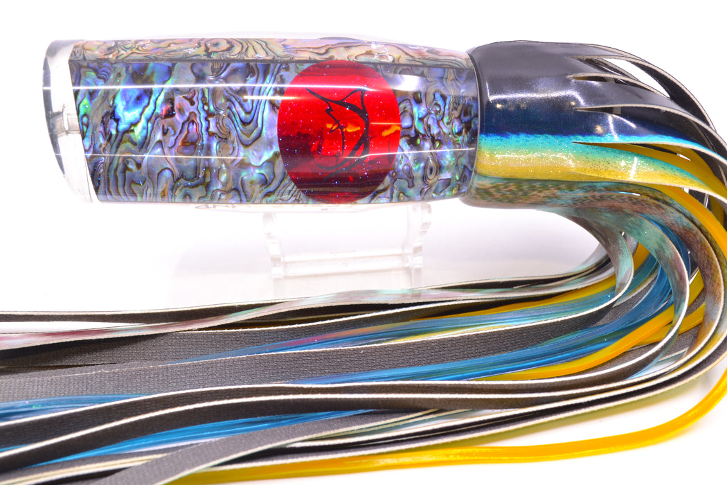 Bonze Lures Paua Shell Red Eyes Spellbound 14" 12oz Fire Tailz Vinyl Yellowfin Tuna