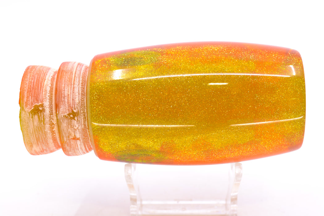 Coggin Lures Yellow Dichro Yellow-Orange Back Lead 4-Hole Maui Plunger Invert 14" 12.4oz