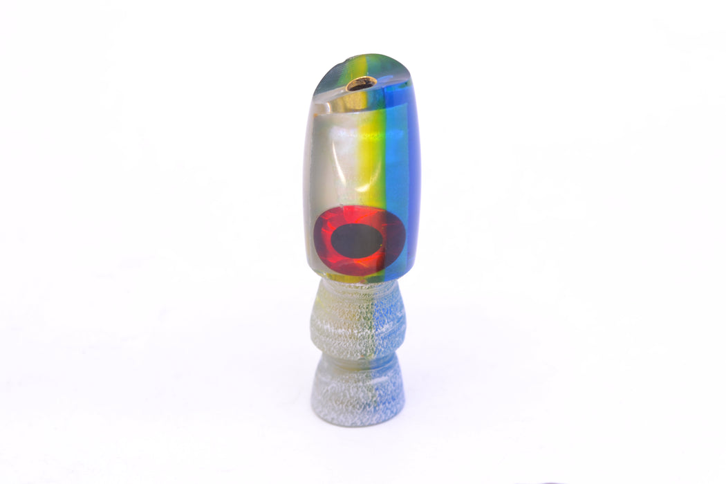 Coggin Lures White MOP Blue-Yellow Back Tado Lo'ihi Peanut Scoop 4.5" 0.3oz GZE
