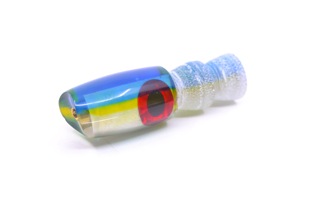Coggin Lures White MOP Blue-Yellow Back Tado Lo'ihi Peanut Scoop 4.5" 0.3oz GZE