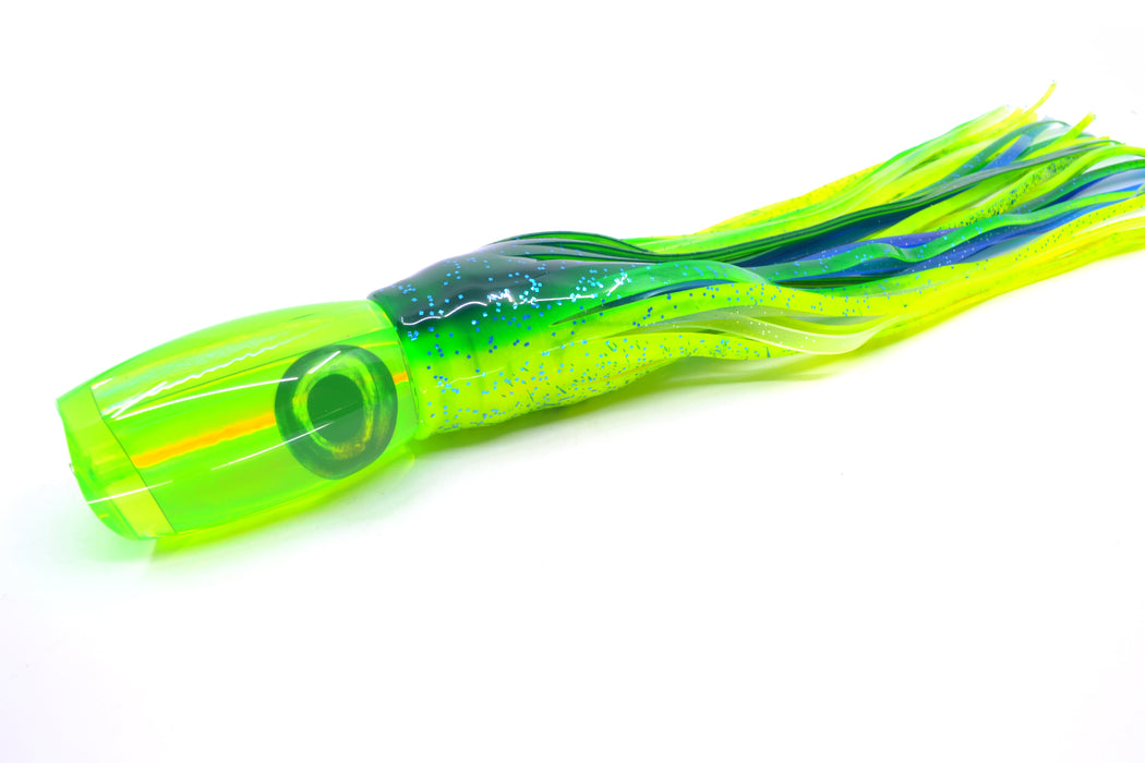 Moyes Lures Chartreuse Rainbow Large Argus 14" 10oz Skirted Mahi