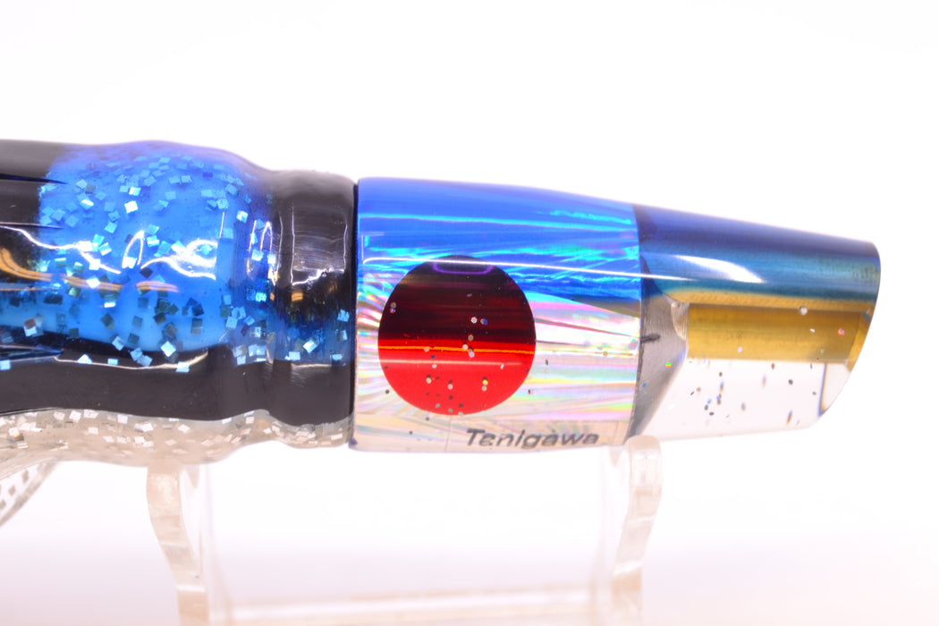 Tanigawa Lures Silver Starburst Blue Back 2-Hole Slant 7" 9.6oz Skirted Black & Blue-Silver GZE