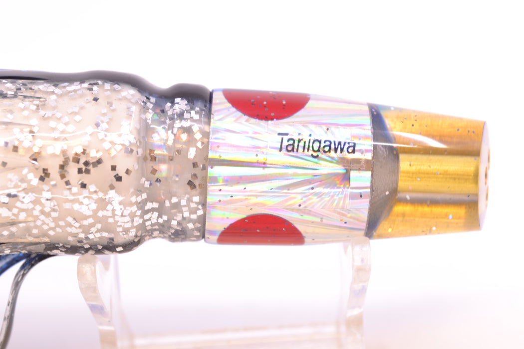 Tanigawa Lures Silver Starburst Blue Back 2-Hole Slant 7" 9.6oz Skirted Black & Blue-Silver GZE
