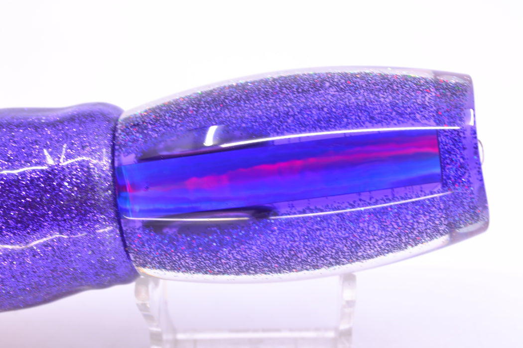 Moyes Lures Silver Rainbow Purple-Silver Back Large Argus 14" 10oz Skirted Purple-Silver