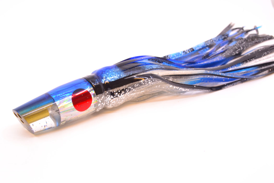 Tanigawa Lures Silver Starburst Blue Back 2-Hole Slant 7" 9.6oz Skirted Black & Blue-Silver GZE