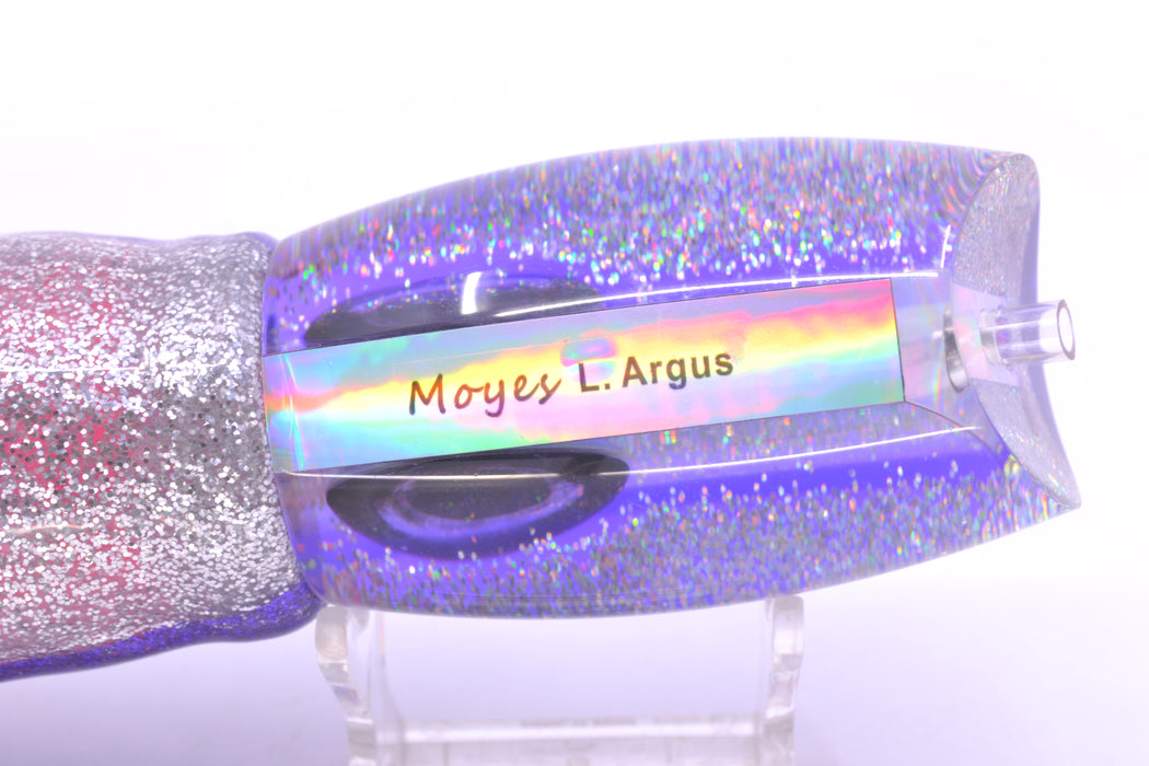Moyes Lures Silver Rainbow Purple-Silver Back Large Argus 14" 10oz Skirted Purple-Silver