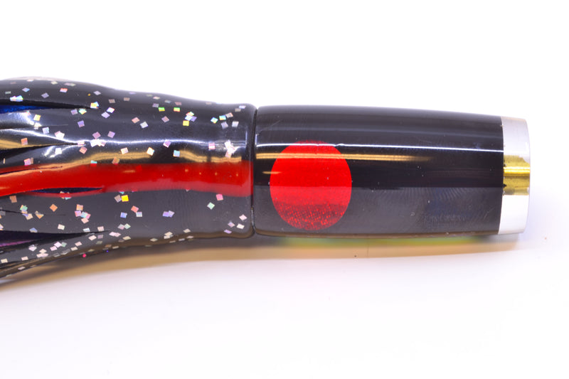 Koya Lures Black Pearl Red Eyes Hard Head 5.5" 2oz Skirted Black/Purple-Blue