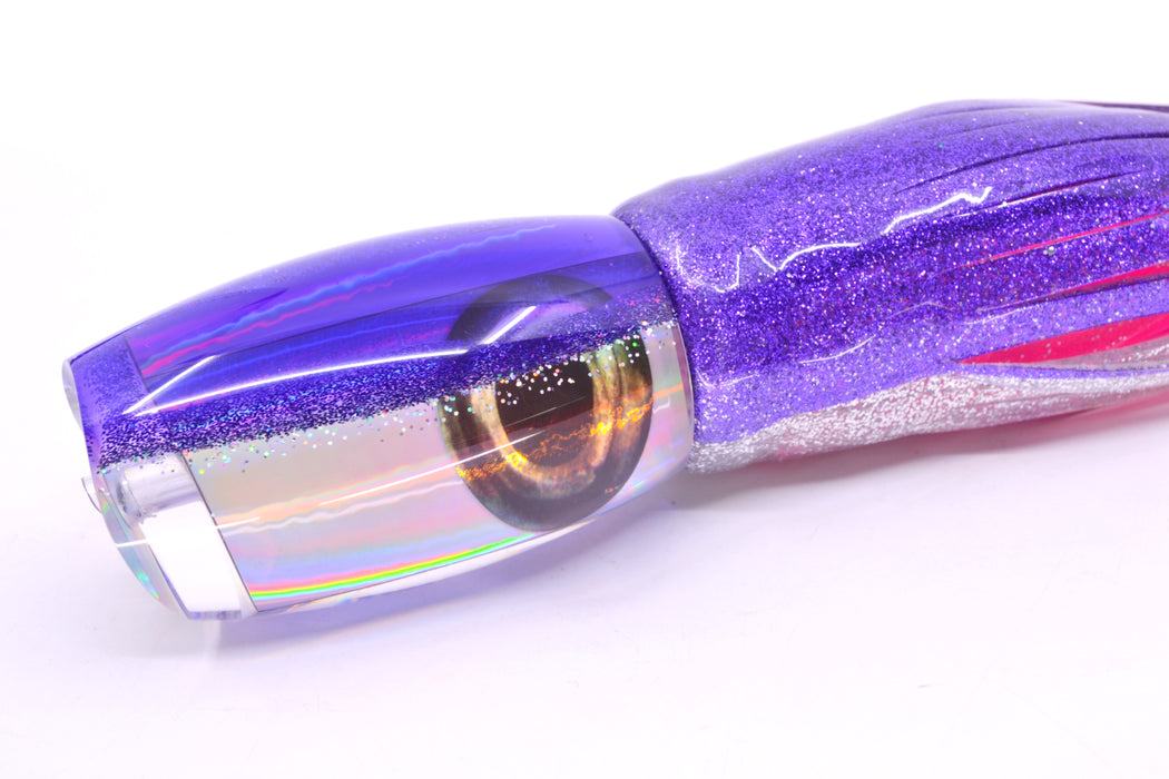 Moyes Lures Silver Rainbow Purple-Silver Back Large Argus 14" 10oz Skirted Purple-Silver