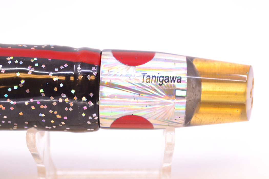 Tanigawa Lures Silver Starburst Black Back 2-Hole Slant 7" 9.6oz Skirted Black/Green GZE