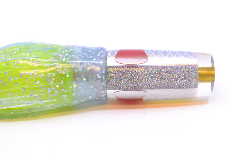 Koya Lures Ice Rainbow Scale Red Eyes Hard Head 5.5" 2oz Skirted Ice Blue/Rainbow